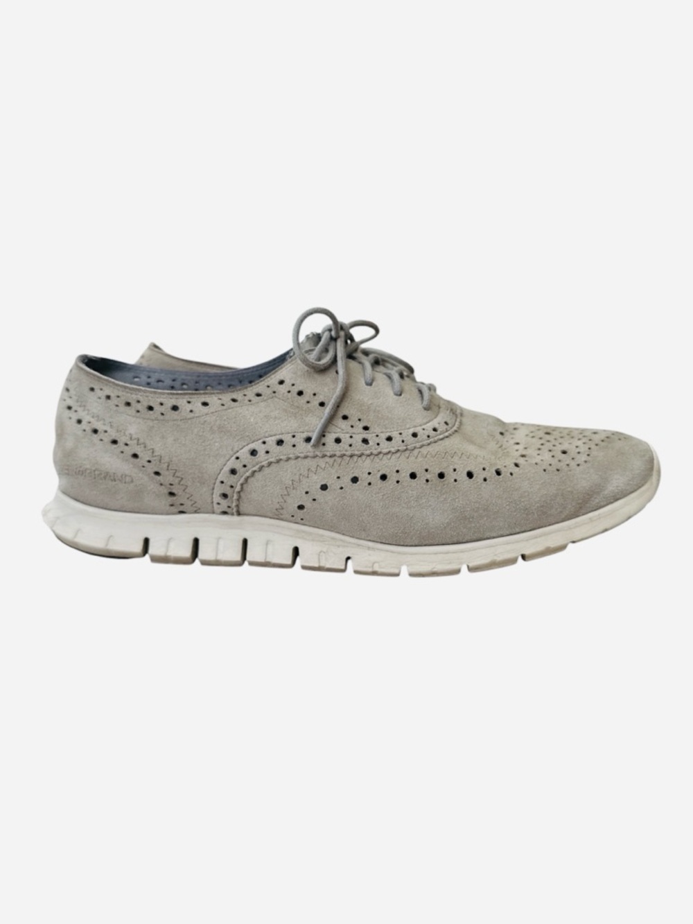 Cole Haan Zerogrand Ironstone Suede Wingtip Casual Shoes Sz 10
